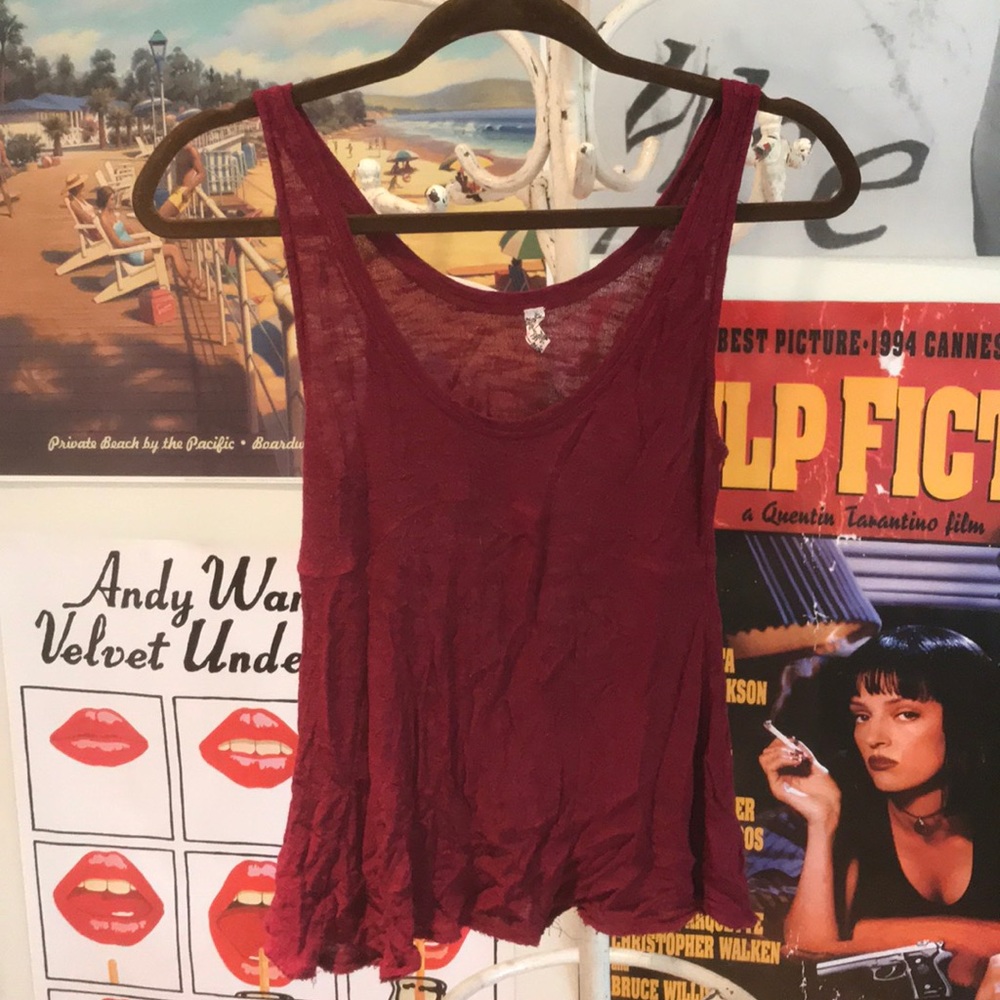 Free People Maroon tank